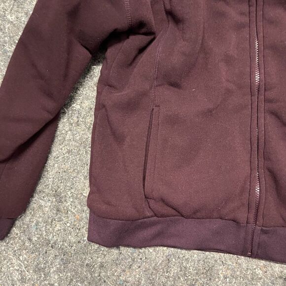 Victory Outfitters Sweater Jacket Men XL Maroon Full Zip Hooded Black Currant - Picture 2 of 10